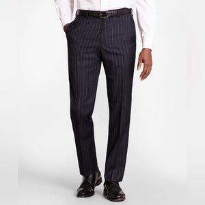 Brooks Brothers Regent-Fit Bead-Stripe Wool Twill Suit Pants